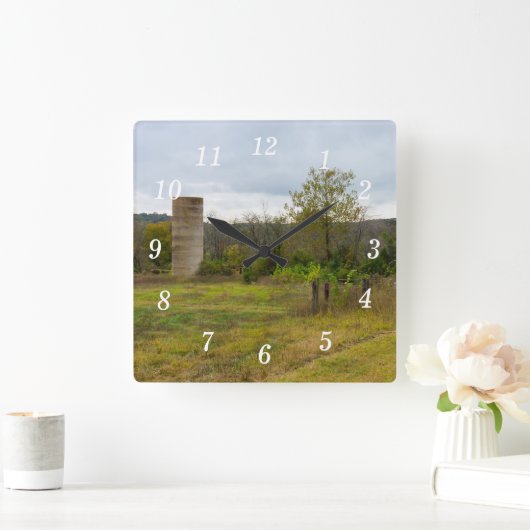 Silo Standt noch die Wall-Uhr Quadratische Wanduhr (Zuhause)
