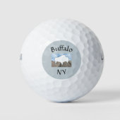 Silo und Buffalo 2 Golf Balls Golfball (Vorderseite)