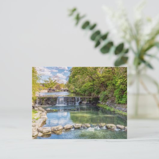 Siloam Springs Sager Bach Wasserfall Postkarte (Stehend Vorderseite)