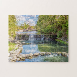 Siloam Springs Sager Creek Wasserfall Jigsaw Puzzl Puzzle