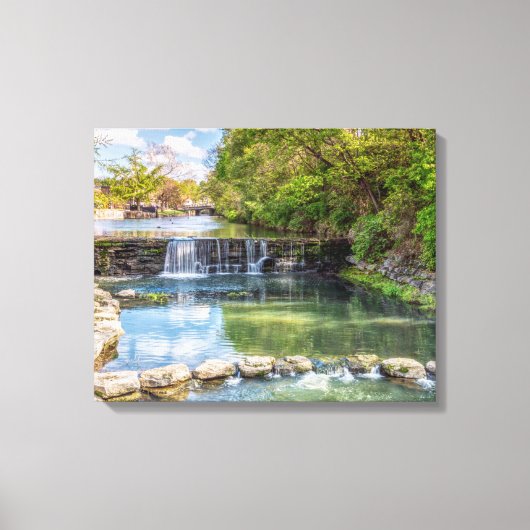 Siloam Springs Sager Creek Wasserfall Leinwand (Vorderseite)
