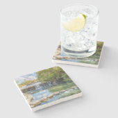 Siloam Springs Sager Creek Wasserfall Untersetzer (Seitenansicht)