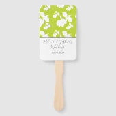 Silohuette Lemon Lime Green Wedding Fächer (Vorderseite)