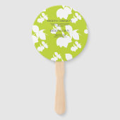 Silohuette Lemon Lime Green Wedding Round Fächer (Rückseite)