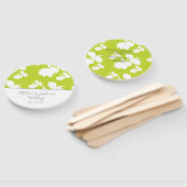 Silohuette Lemon Lime Green Wedding Round Fächer (Non-assembled)