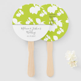 Silohuette Lemon Lime Green Wedding Round Fächer