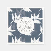 Silohuette tropisches Leaf Muster Serviette (Vorderseite)