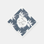 Silohuette tropisches Leaf Muster Serviette (Ecke)