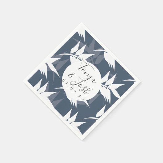 Silohuette tropisches Leaf Muster Serviette (Ecke)