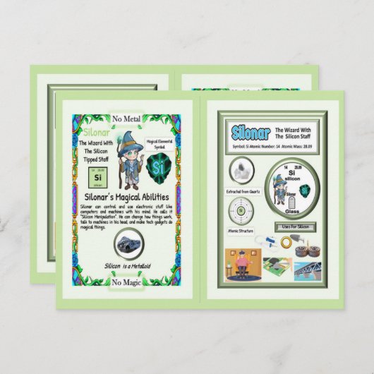 Silonar Wizard - Silicium-Element Postkarte (Vorne/Hinten)