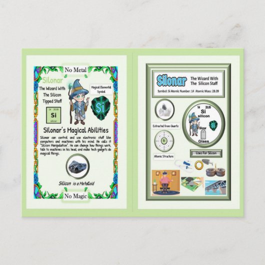 Silonar Wizard - Silicium-Element Postkarte (Vorderseite)