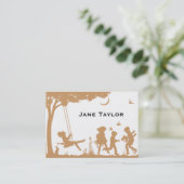 Silouette-Mama Telefonnummerkarte (Stehend Vorderseite)