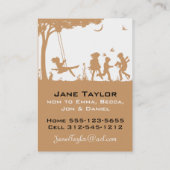 Silouette-Mama Telefonnummerkarte (Rückseite)