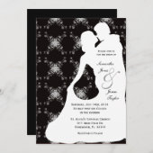 Silouhette-Paar Einladung (Vorne/Hinten)