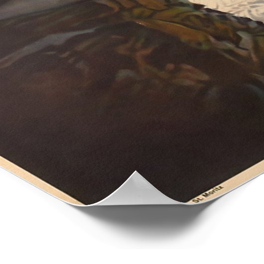 Sils, Engadin, Schweiz, Skiposter Poster (Ecke)