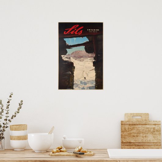 Sils, Engadin, Schweiz, Skiposter Poster (Küche)