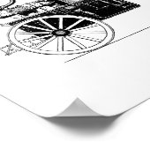 Silsby 1858 Dampffeuer-Motor Poster (Ecke)