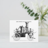 Silsby 1858 Dampffeuer-Motor Postkarte (Stehend Vorderseite)