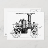 Silsby 1858 Dampffeuer-Motor Postkarte (Vorne/Hinten)