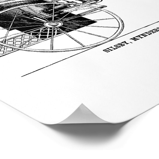 Silsby Rotary Steam Fire Motor Poster (Ecke)