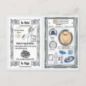 Silubhra - Silver Horn Unicorn Game Card Postkarte (Rückseite)