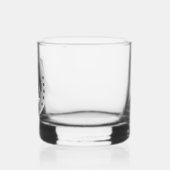 Siluesterhase und HufeisenEmblem Personalisiert Whiskyglas (Links)