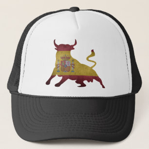 Silueta Toro Bandera de España Truckerkappe