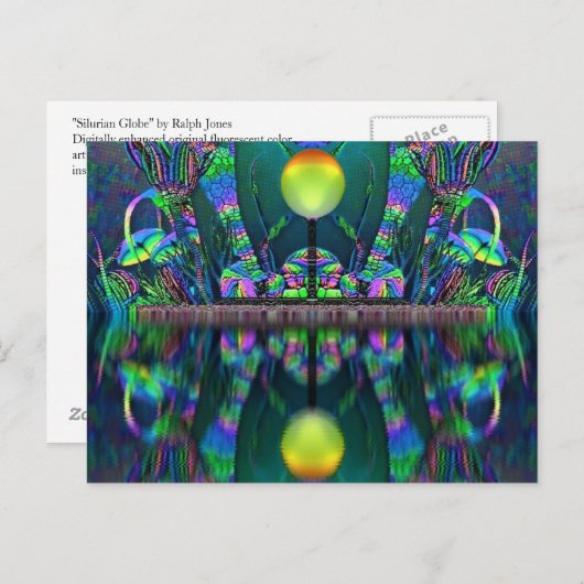 Silurian Globe Fantasy Art Post Card Postkarte (Vorne/Hinten)