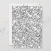 Silv Glitter Dress,Tiara Sparkle Sweet 16  Einladung (Rückseite)