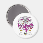 Silva Familienwappen Magnet (Vorderseite/Rückseite)