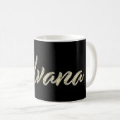 Silvana. white gold Handwriting Tasse Kaffeetasse (VorderseiteRechts)