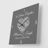 SILVE 25-jährige Jubiläumsmontage GIFT Wall Clock Quadratische Wanduhr (Winkel)