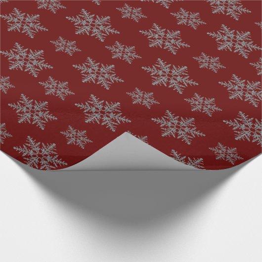 Silve Imitats Glitzer Snowflakes (nicht Glitzer) Geschenkpapier (Ecke)