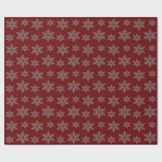 Silve Imitats Glitzer Snowflakes (nicht Glitzer) Geschenkpapier (Flach)