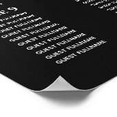 Silve Sun & Moon Tarot Card Wedding Seating Chart Poster (Ecke)