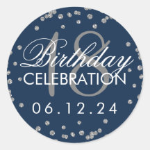 Silver 18. Geburtstag Imitat Glitzer Confetti Mari