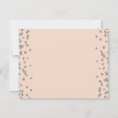 Silver 21. Geburtstag Save the Date Confetti Blush (Rückseite)