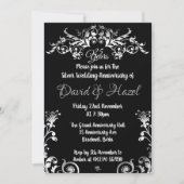 Silver 25. Hochzeit Anniversay Einladungen (Vorderseite)