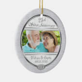 Silver 25-jähriges Foto Keramikornament (Rechts)