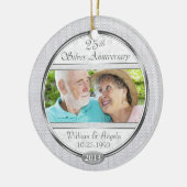 Silver 25-jähriges Foto Keramikornament (Links)