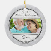 Silver 25-jähriges Foto Keramikornament (Hinten)
