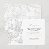 Silver 25. Jubiläum Empfang Card zur Verlängerung Einladung (Vorne/Hinten)