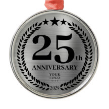 Silver 25. Jubiläum Firmenlogo Weihnachten