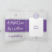 Silver 25. Jubiläum Foto-Namen lila hinzufügen Karte (Innenseite)