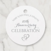 Silver 25. Jubiläum Geschenkanhänger (Rückseite)