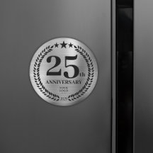 Silver 25 th Business Logo Jubiläum