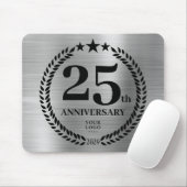 Silver 25 th Business Logo Jubiläum Mousepad (Mit Mouse)
