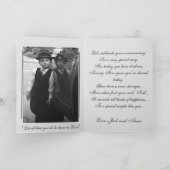 Silver 25 th Wedding Anniversary Elegant Karte (Innenseite)