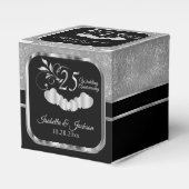 Silver 25 th Wedding Anniversary Fvor Box Geschenkschachtel (Vorderseite)