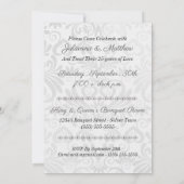 Silver 25. Wedding Anniversary Custom Foto Einladung (Rückseite)